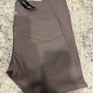 Savvi Fit SSkin leggings. Taupe color. Brand new. Size large.
